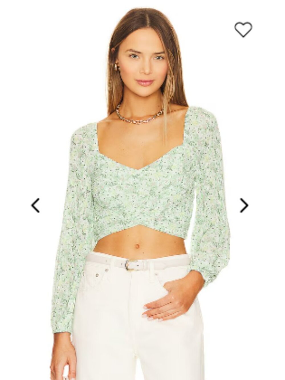 AstrThe Label Green Bonnie Top Women's Size S